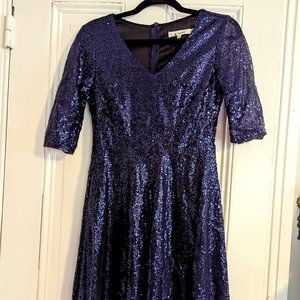 Angvs Dress, Purple Sequin, Small